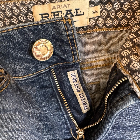 Ariat Bootcut Jeans 26x28 | Blue Denim | Western Vintage Rodeo Style - Picture 9 of 12